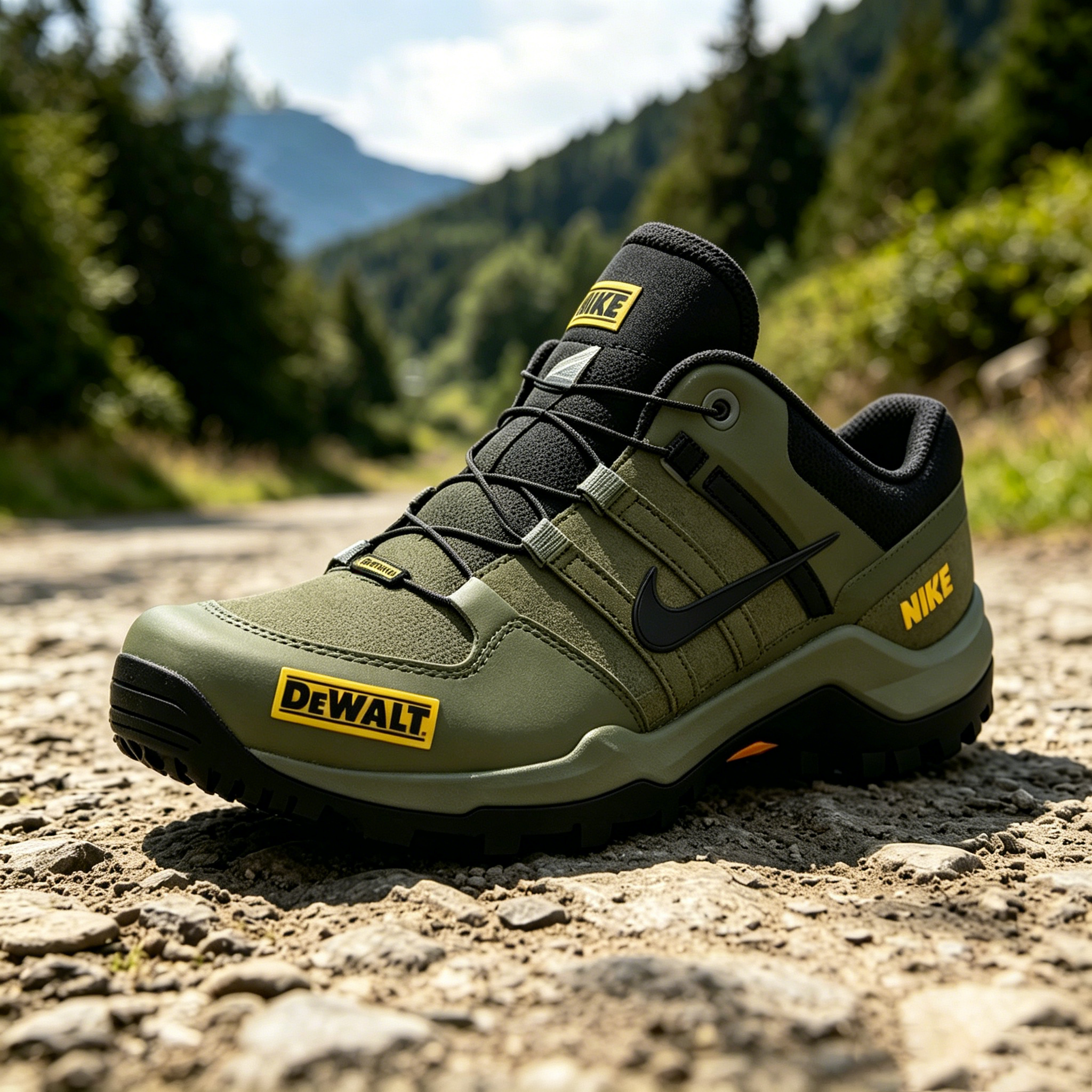 Nike / DeWalt: Antypoślizgowa podeszwa z bieżnikiem — Sportowe i codzienne obuwie outdoorowe
