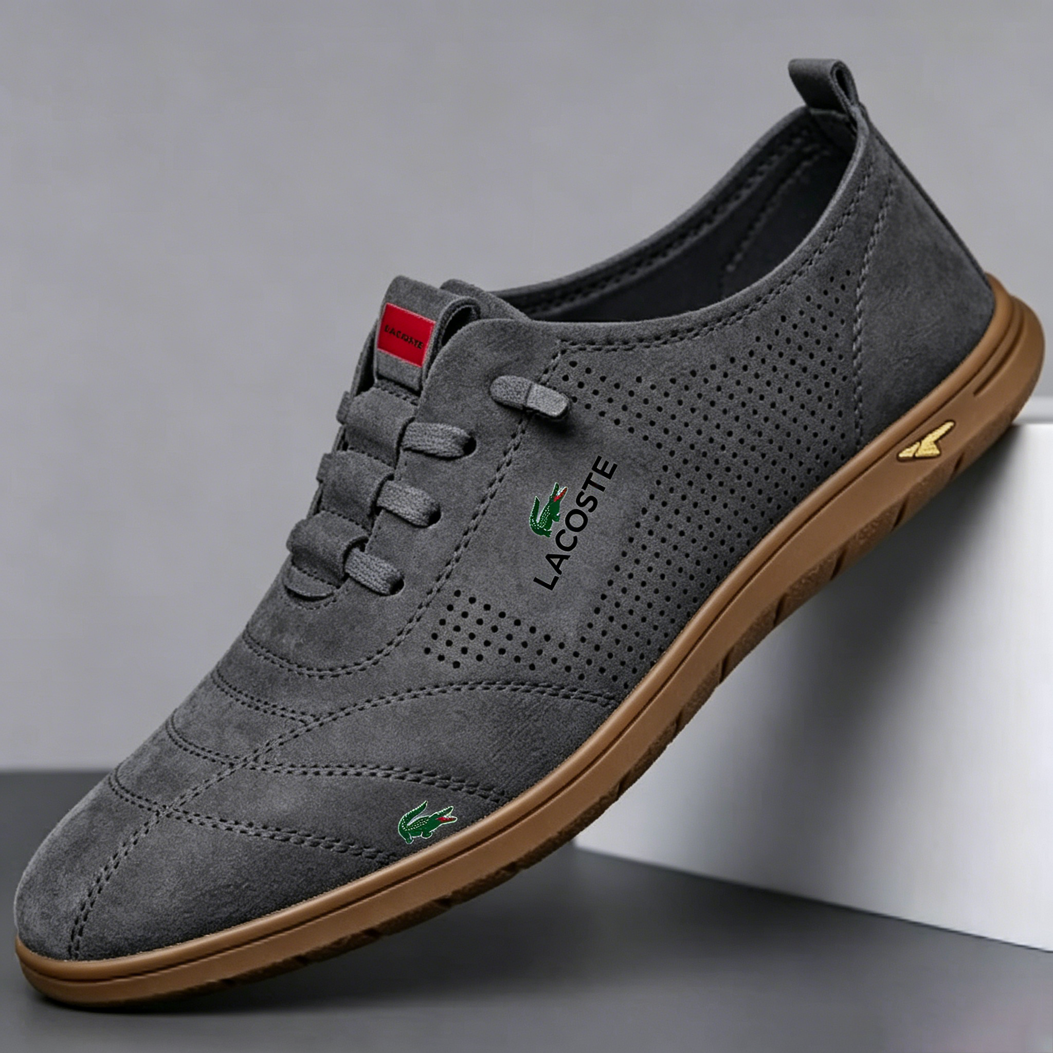 LACOSTE Skórzane buty Business Casual | Miękka skóra i przewiewność