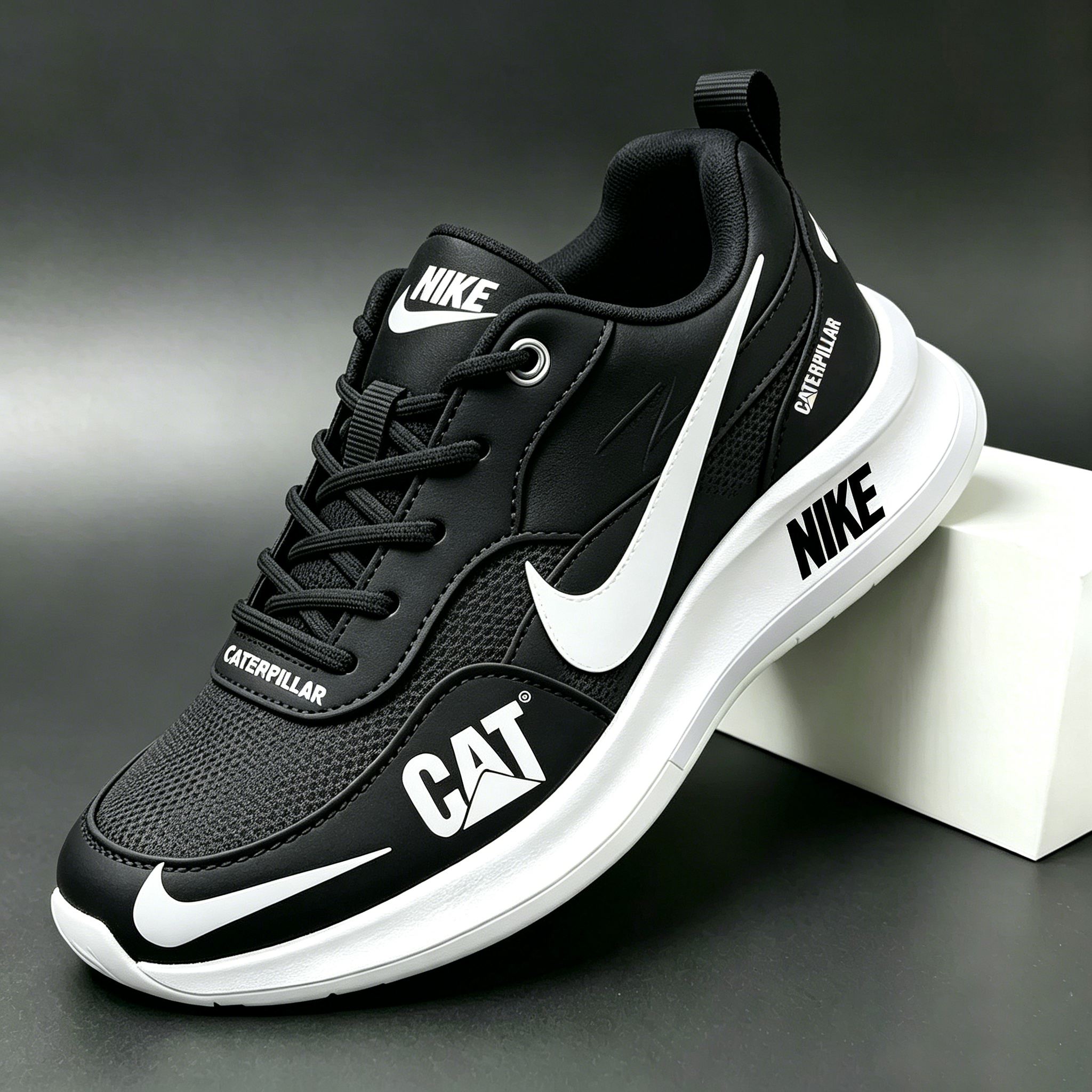 🏃 Kolaboracja Nike × CAT: Sneakersy athleisure typu color-block