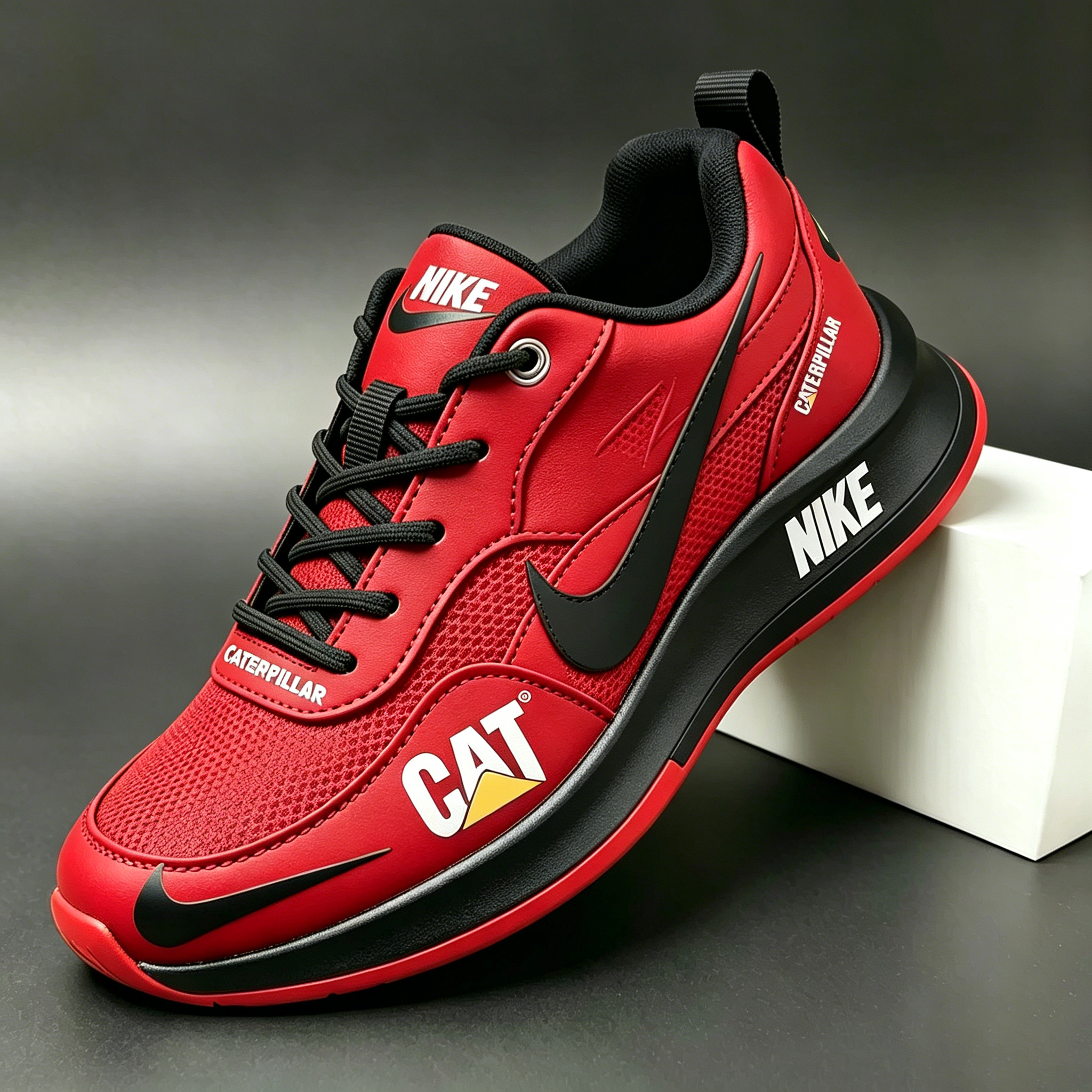 🏃 Kolaboracja Nike × CAT: Sneakersy athleisure typu color-block