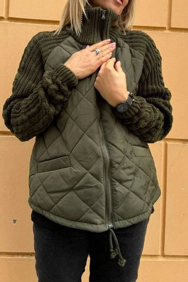 Stylish stand-up collar cardigan jacket - C0345