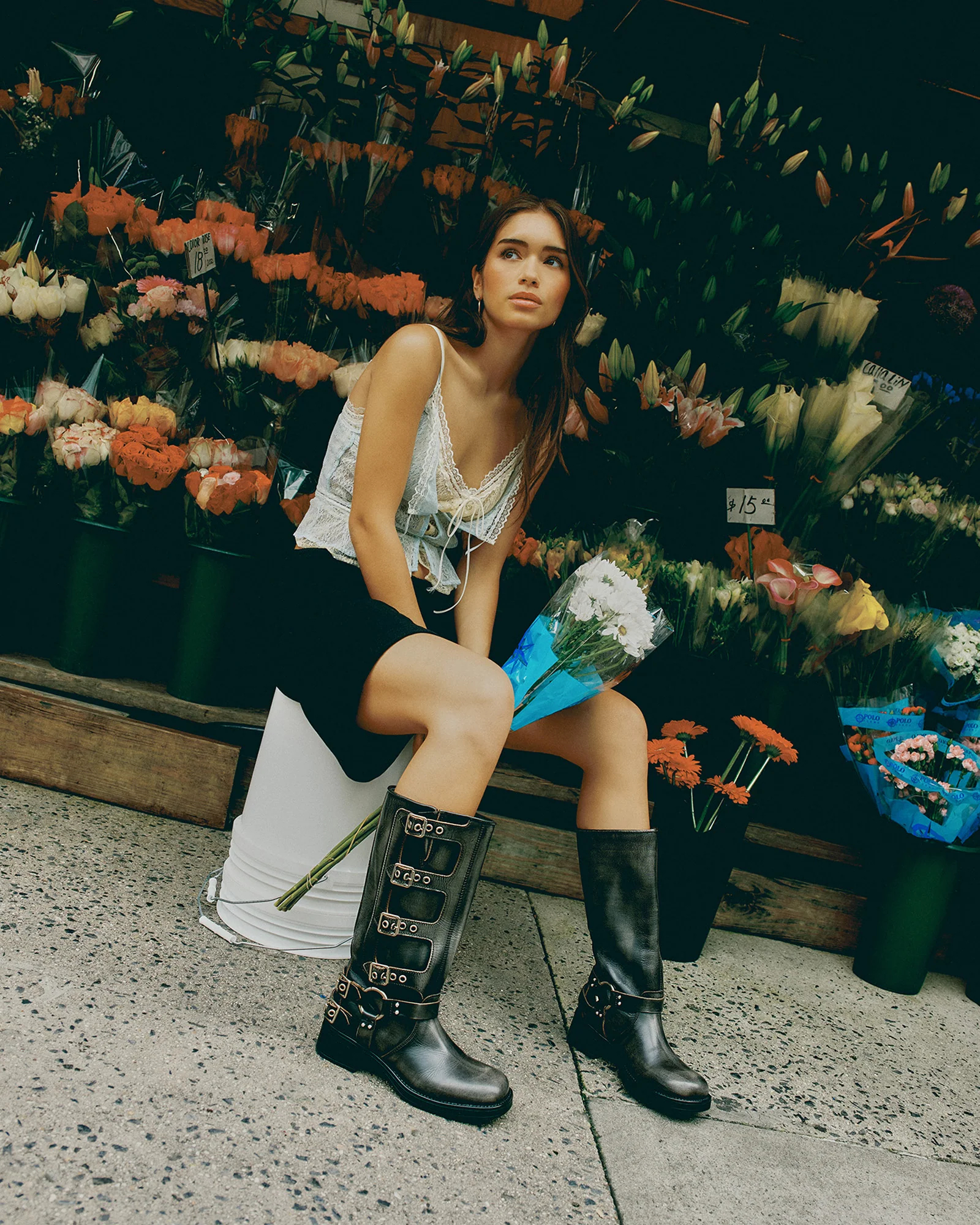 ウエスタンカウボーイブーツ、レディースロングブーツ