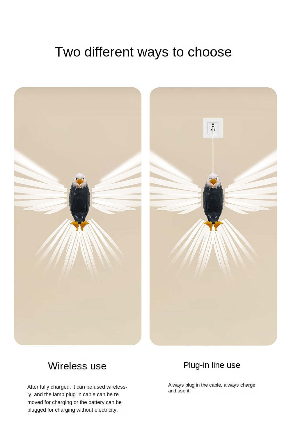 Eagle Rechargeable Wall Lamp