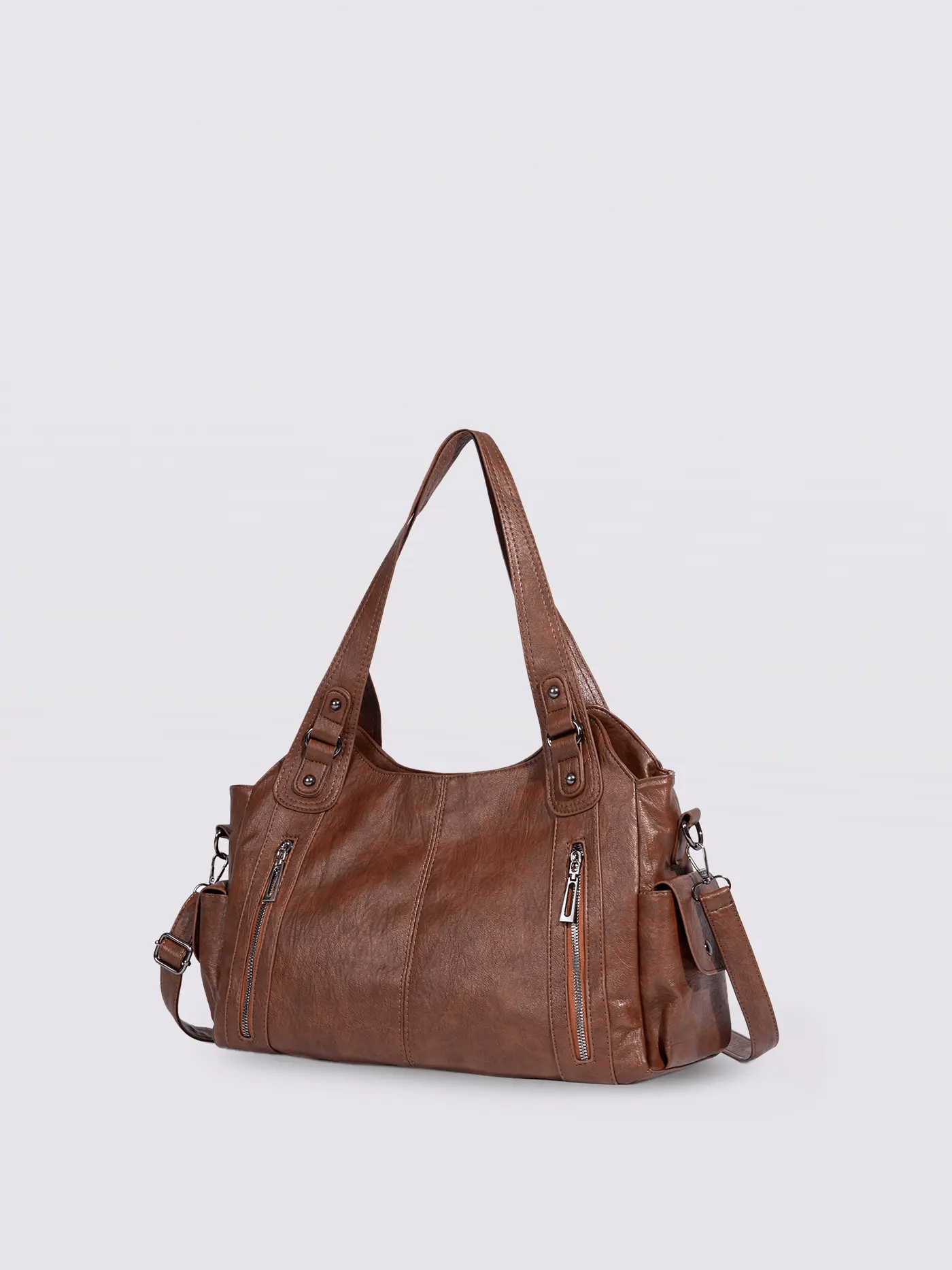 Extra-large capacity vintage-style shoulder bag