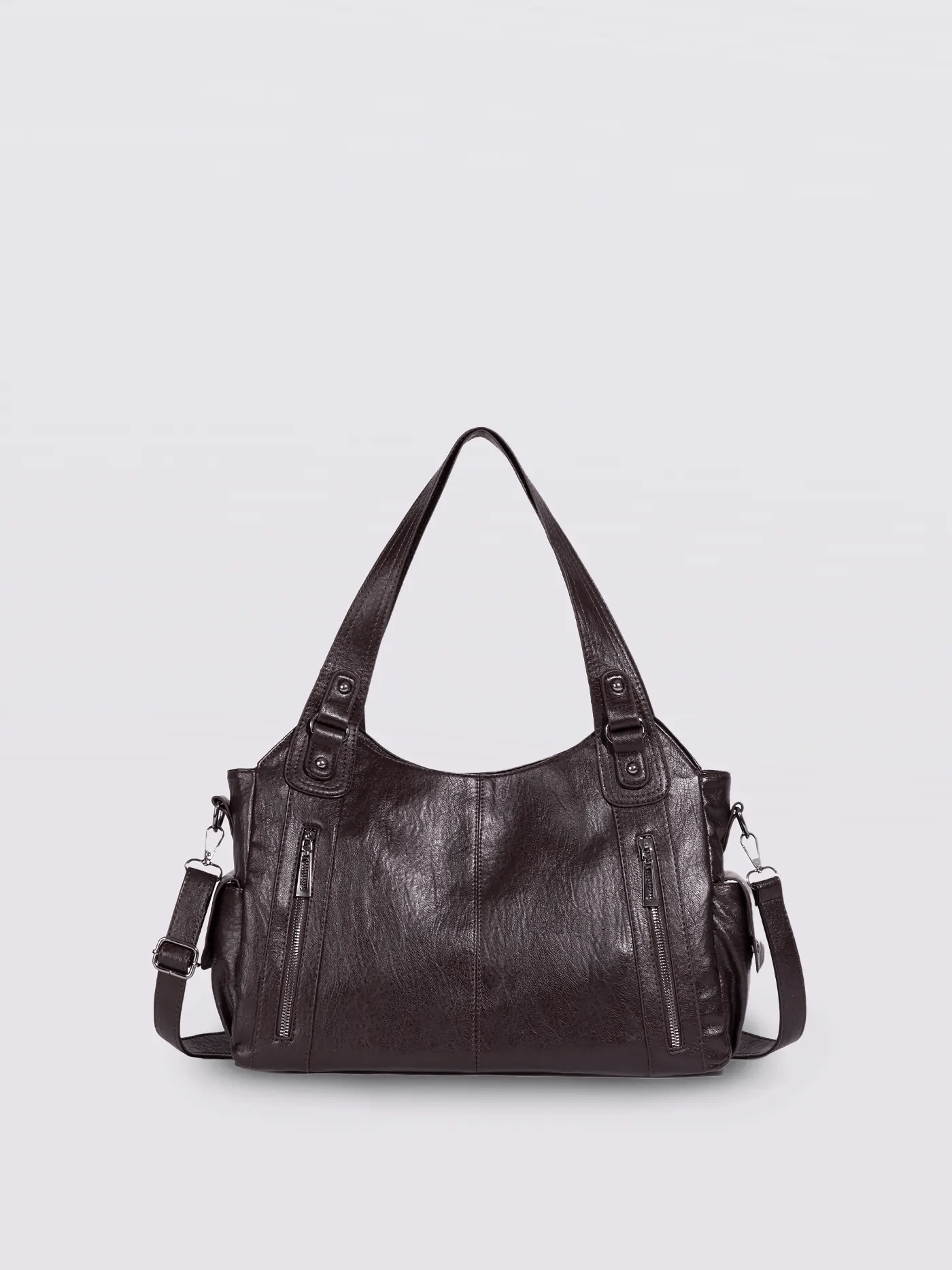 Extra-large capacity vintage-style shoulder bag