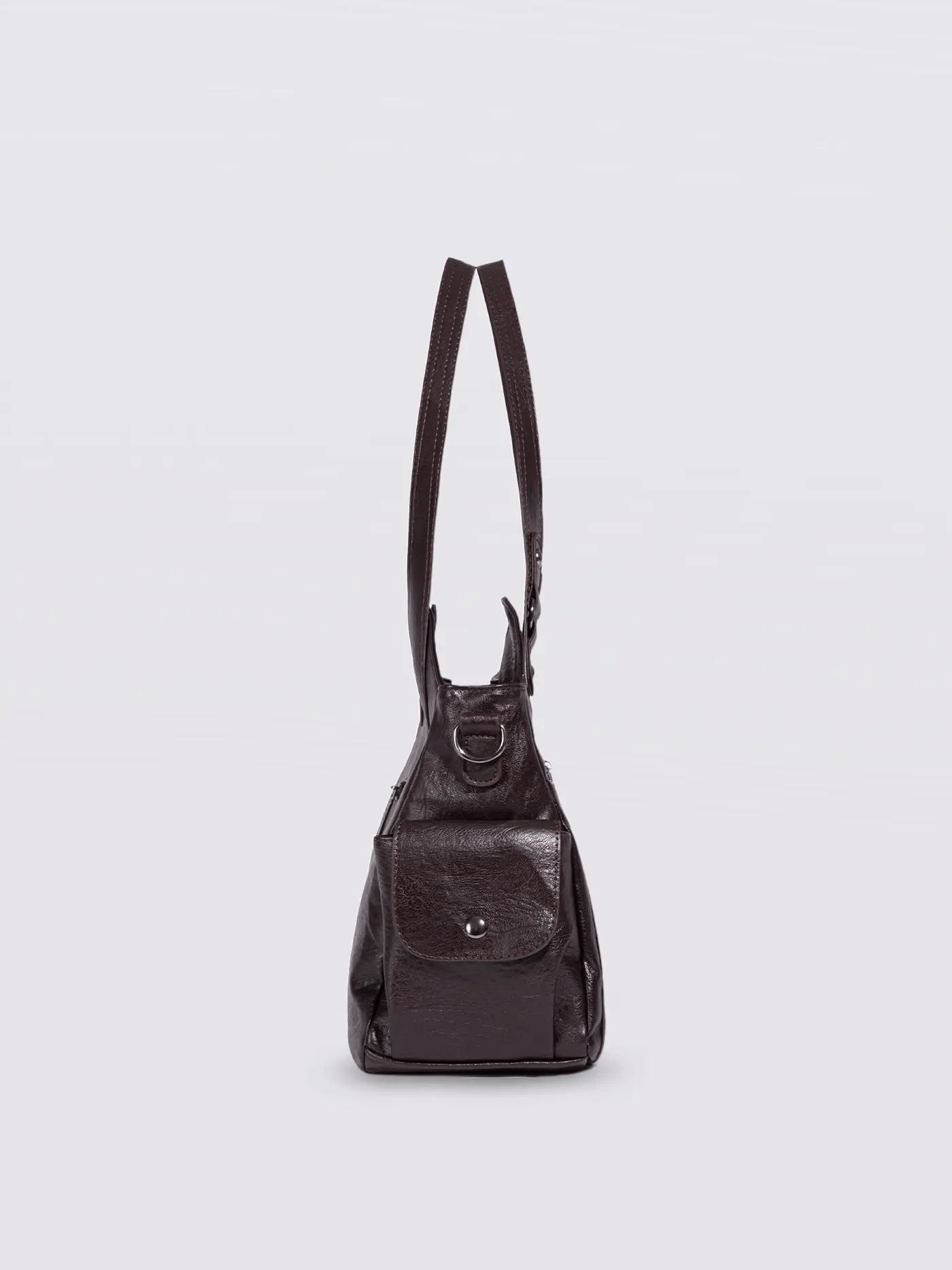 Extra-large capacity vintage-style shoulder bag