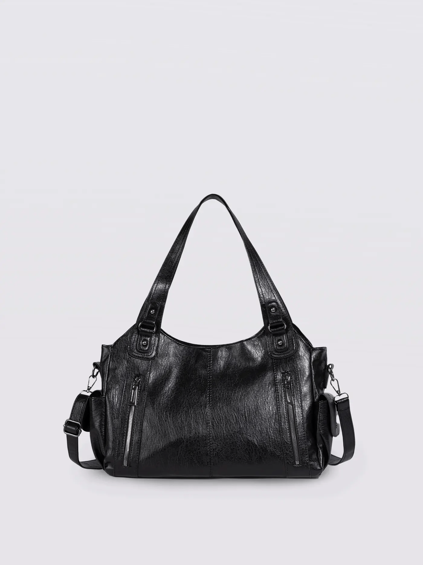 Extra-large capacity vintage-style shoulder bag
