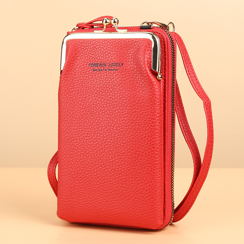 Stylish solid color crossbody phone bag- B0102