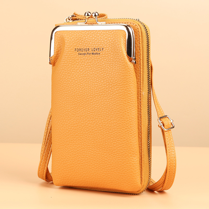 Stylish solid color crossbody phone bag- B0102