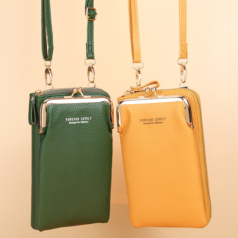 Stylish solid color crossbody phone bag- B0102