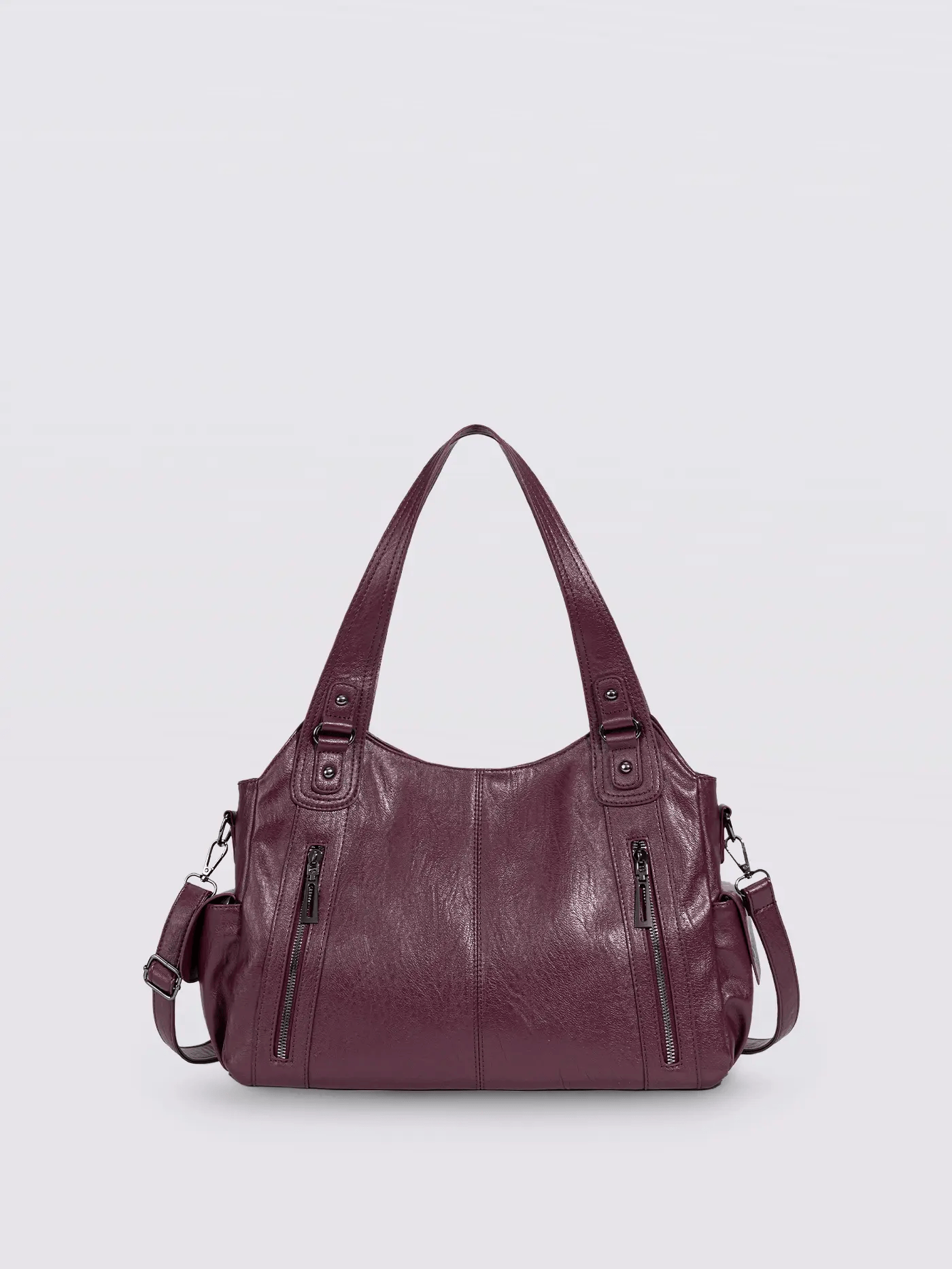 Extra-large capacity vintage-style shoulder bag