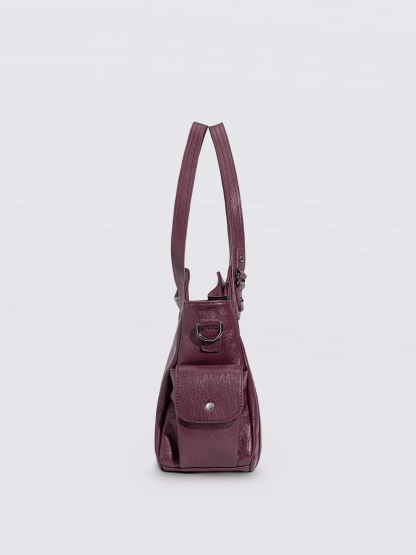 Extra-large capacity vintage-style shoulder bag