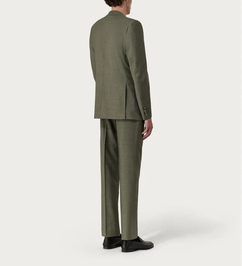 Abito verde in pura lana