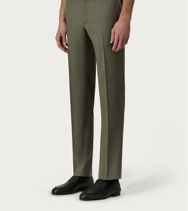 Abito verde in pura lana