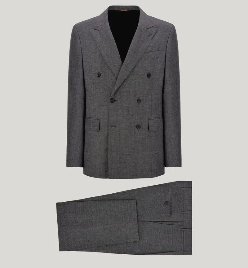 Completo grigio in pura lana