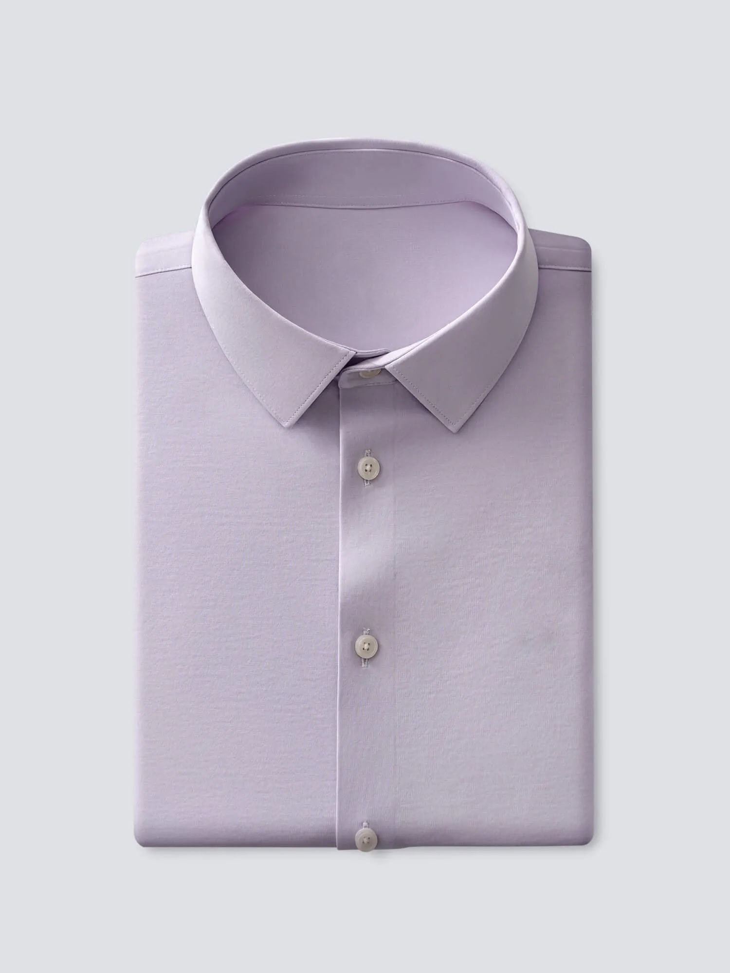 Camicia coreana estiva da uomo aderente di colore rosa chiaro