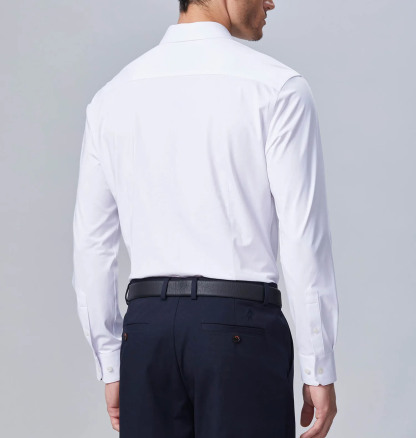 Camicie estive slim fit in stile coreano per uomo bianco