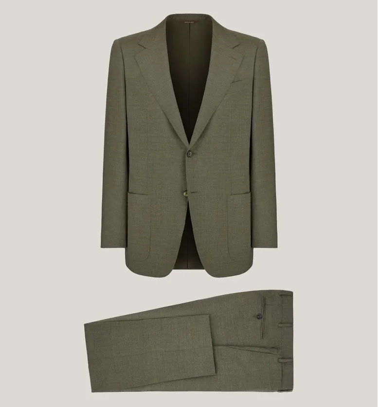 Abito verde in pura lana