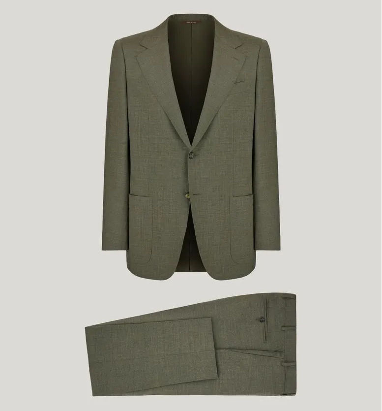 Abito verde in pura lana