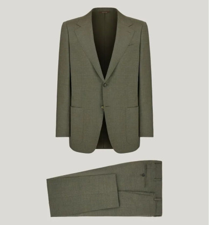 Abito verde in pura lana