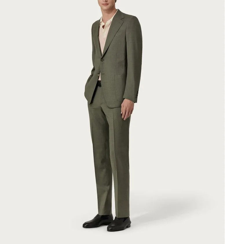 Abito verde in pura lana