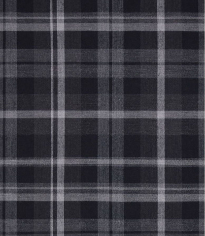 Camicia attillata in cotone grigio a quadri