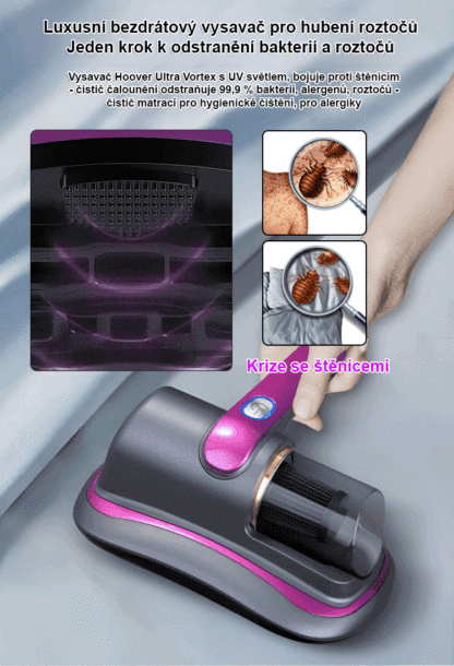 ✨【Hluboké čištění roztočů】 Ultrafialový sterilizační bezdrátový odstraňovač roztočů🏆