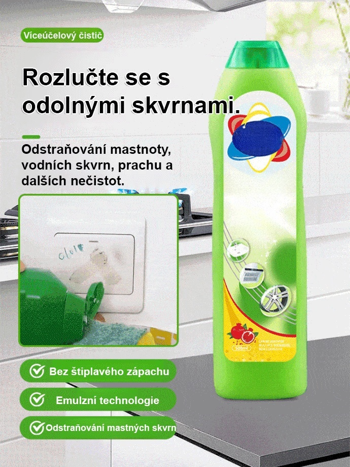 ✨【Jedna kapka čistoty】multifunkční čisticí krémový odstraňovač skvrn🏆