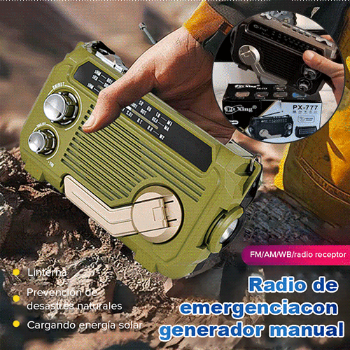 Radio de emergencia de manivela