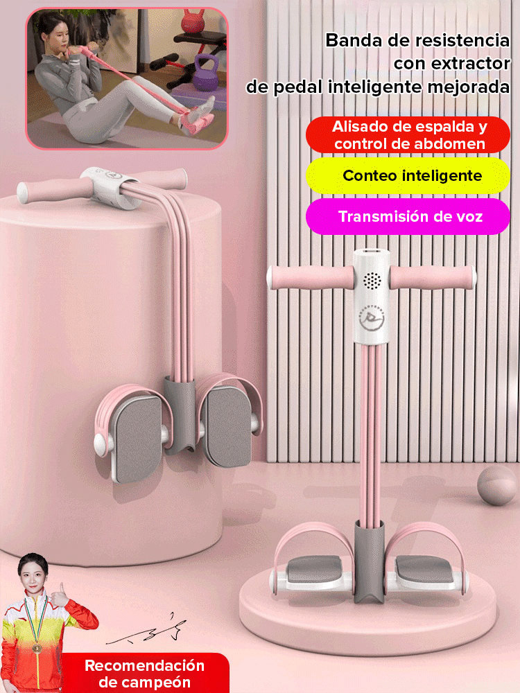 Banda de resistencia de pedal inteligente activada por voz IA para estirar y moldear