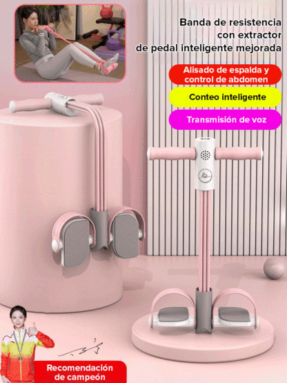 Banda de resistencia de pedal inteligente activada por voz IA para estirar y moldear