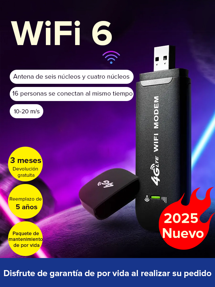 Enrutador Wi-Fi inalámbrico portátil 📊 No necesita tarjeta SIM ni cables, solo conéctalo y úsalo.