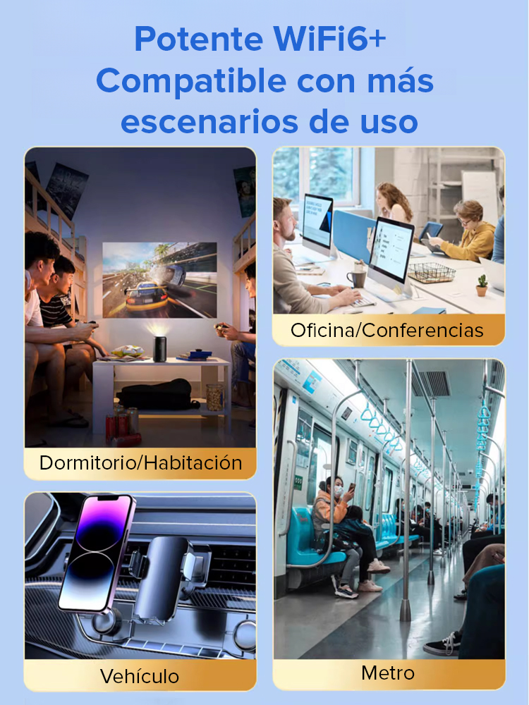 Enrutador Wi-Fi inalámbrico portátil 📊 No necesita tarjeta SIM ni cables, solo conéctalo y úsalo.