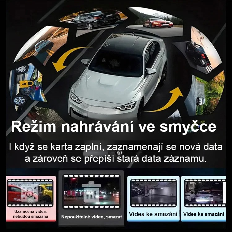 ✨Záruka bezpečného cestování: trojitý HD WiFi záznamník jízdy🏆