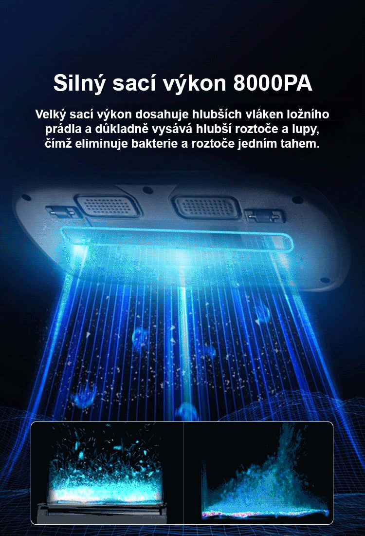 ✨【Hluboké čištění roztočů】 Ultrafialový sterilizační bezdrátový odstraňovač roztočů🏆