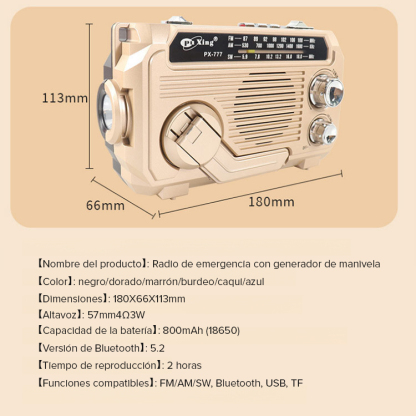 Radio de emergencia de manivela