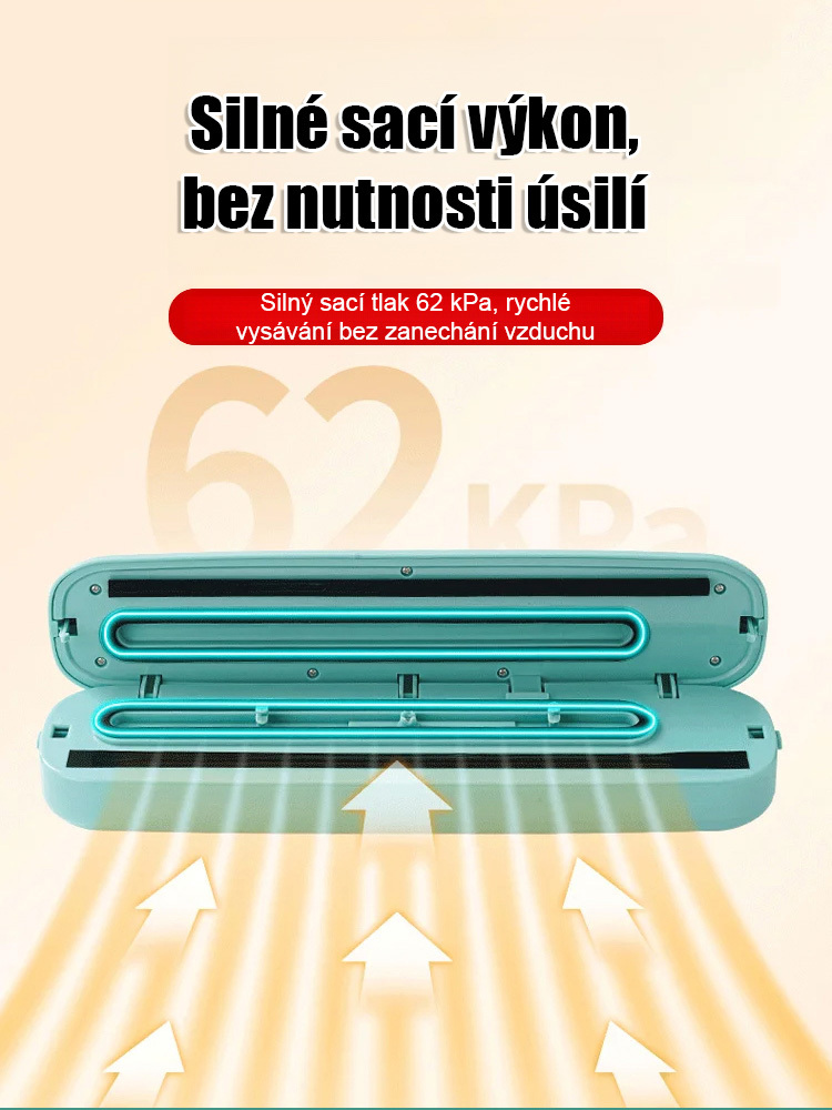 🍒🍇🥒Plně automatická vakuová balička pro domácnost, vakuová konzervace, balení jedním dotykem. Prodlužuje trvanlivost o 90 dní.