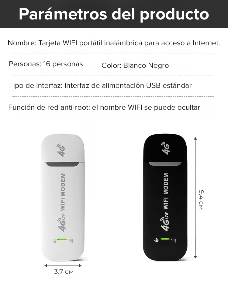 Enrutador Wi-Fi inalámbrico portátil 📊 No necesita tarjeta SIM ni cables, solo conéctalo y úsalo.