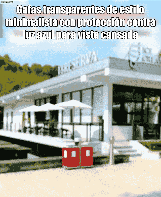 Gafas transparentes de estilo minimalista con protección contra luz azul para vista cansada