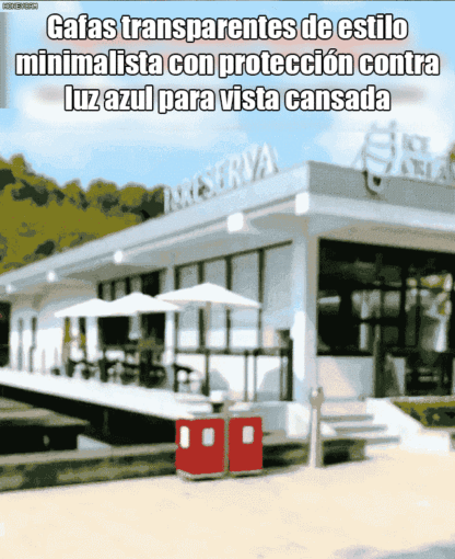 Gafas transparentes de estilo minimalista con protección contra luz azul para vista cansada