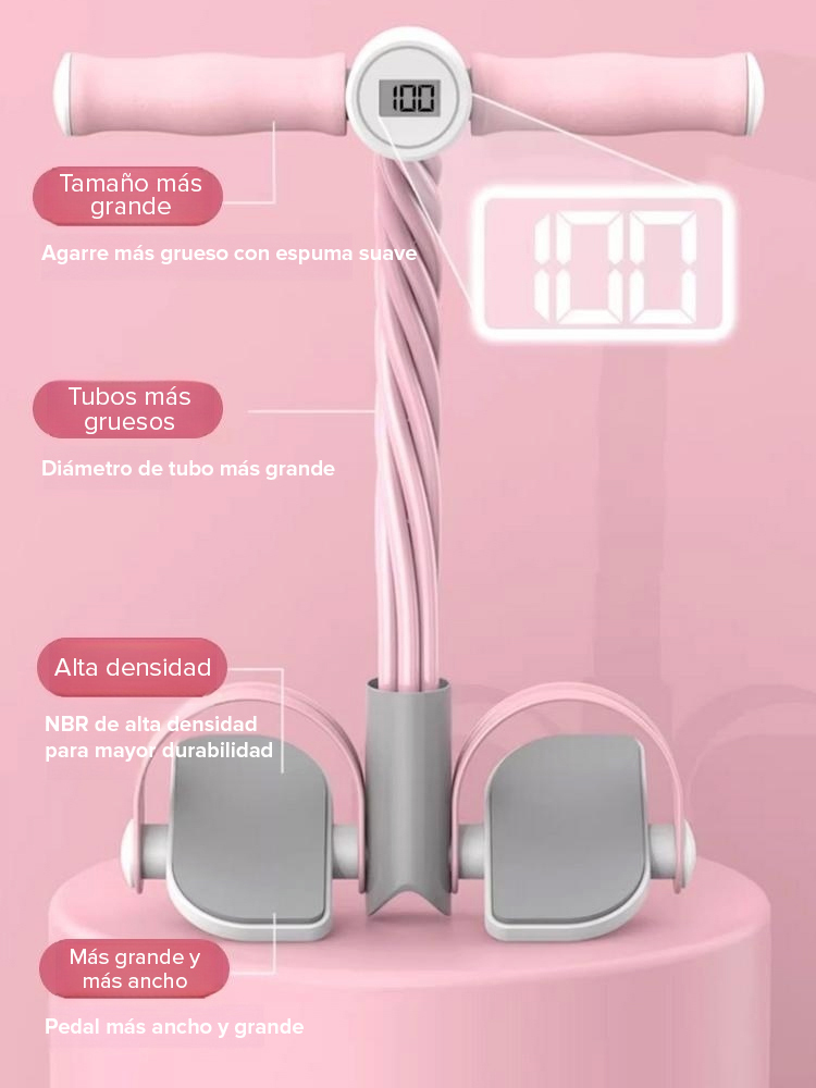 Banda de resistencia de pedal inteligente activada por voz IA para estirar y moldear