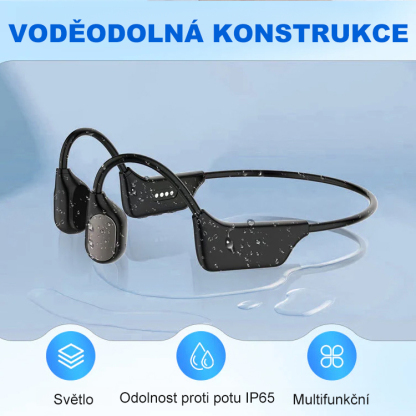 Kostní vedení sluchátek Bluetooth naslouchátka  