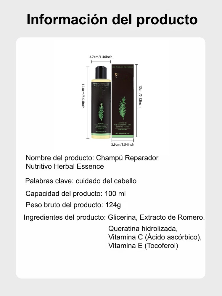 Hoegoa Champú de Queratina y Romero | Recomendado por dermatólogos | Esencia 10x para crecimiento capilar | Previene la caída y aumenta el volumen | Sin siliconas | Vegano 🌿💆
