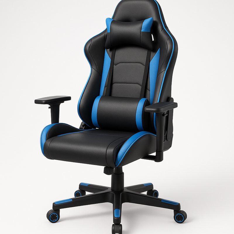 Chaise Gamer Bayt - Bureau Ergonomique Réglable - Dossier Et Hauteur Ajustables - Pivot 360° - Accoudoirs - Noir/Gris - 2