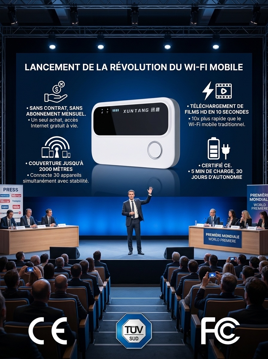 【🛜WiFi 5G portable haute vitesse】✨Un seul achat, Internet gratuit à vie –📱Jusqu'à 30 appareils connectés –💖-80%, garantie à vie
