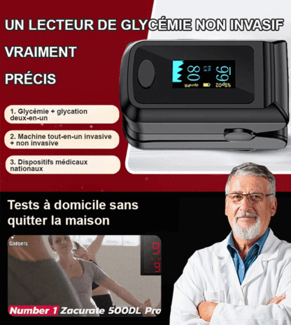 【Sans piqûre】Oxymètre médical à pince pour doigt