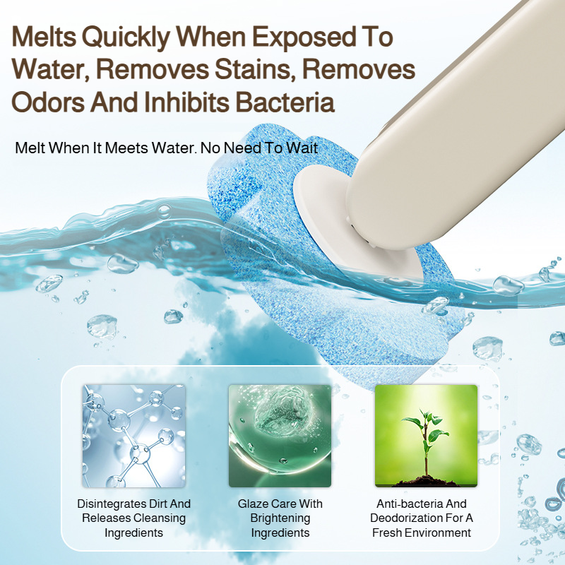 Household bathroom cleaning brush disposable set