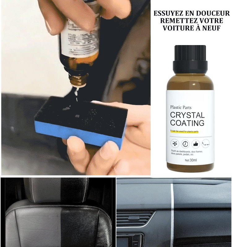 【Utilisé par des ateliers automobiles professionnels comme Feu Vert】Revêtement de rénovation pour plastiques automobiles