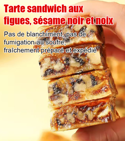 【Recommandé pour une consommation quotidienne par des experts en santé】Tarte aux figues, sésame noir et noix