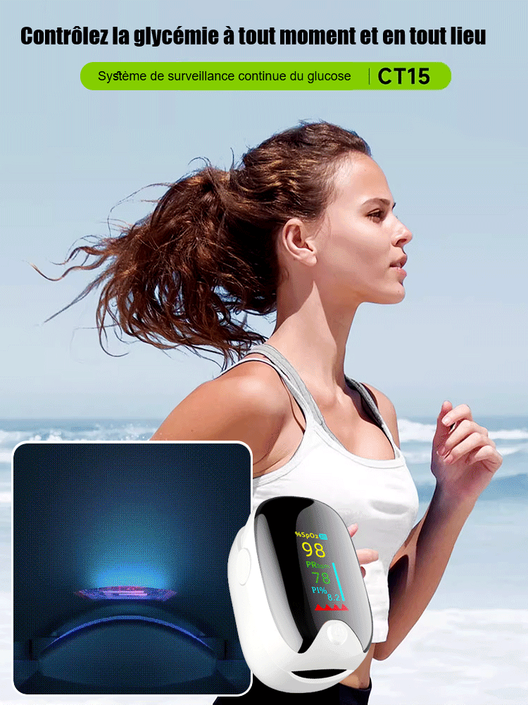 【Développé par un hôpital de pointe】Oxymètre de pouls à pince.